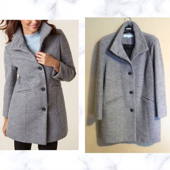 Petite Wool Blend Relaxed Fit Coat - size XXL / 18 - Picture 1 of 11